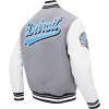 Pro Standard Mens NFL Script Tail Varsity Jacket(Grey)