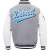 Pro Standard Mens NFL Script Tail Varsity Jacket(Grey)