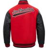 Pro Standard Mens NFL Script Tail Varsity Jacket(Red)