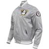Pro Standard Mens NHL Old English Satin Jacket(Gray)