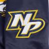 Pro Standard Mens NHL Old English Satin Jacket(Midnight Navy)