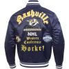 Pro Standard Mens NHL Old English Satin Jacket(Midnight Navy)