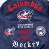 Pro Standard Mens NHL Old English Satin Jacket(Midnight Navy/Red/Midnight Navy)