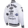 Pro Standard Mens NHL Old English Satin Jacket(White/Black)