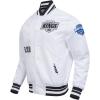 Pro Standard Mens NHL Old English Satin Jacket(White/Black)