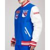 Pro Standard Mens NHL Retro Classics Varsity Jacket(Royal Blue/Red)