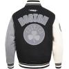 Pro Standard NBA mens Mens Nba Reverse French Terry Wool Varsity Jacket(Black/Gray/Eggshell)