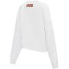 Pro Standard Womens NFL Classic Chenille Brushed Back French Terry Crewneck Sweatshirt(White)