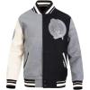Pro Standard NBA mens Mens Nba Reverse French Terry Wool Varsity Jacket(Black/Gray/Eggshell)