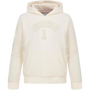 Pro Standard NBA boys Big Boys Nba San Antonio Spurs Neutrals Player Fleece Pull Over Hoodie(Eggshell)