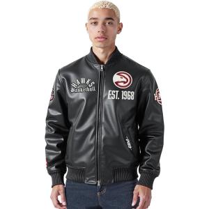 Pro Standard NBA mens Mens Nba Modern Originals Leather Jacket(Jet Black)