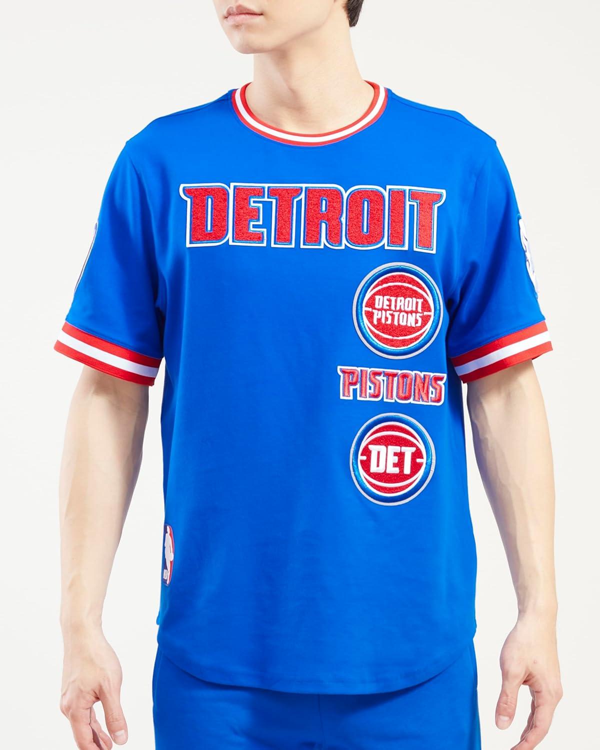 imagePro Standard NBA Mens Mens NBA Retro Classics Cotton Double Knit Short Sleeve TeeRoyal BlueRed