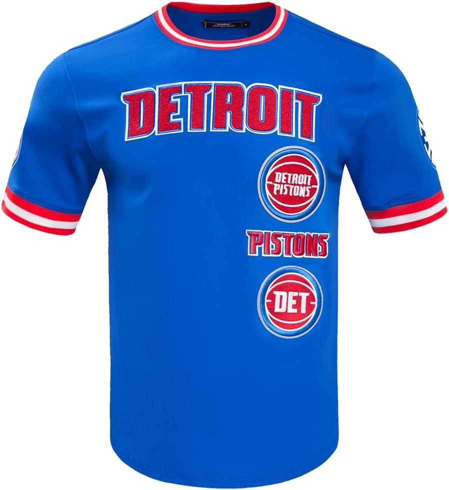 imagePro Standard NBA Mens Mens NBA Retro Classics Cotton Double Knit Short Sleeve TeeRoyal BlueRed