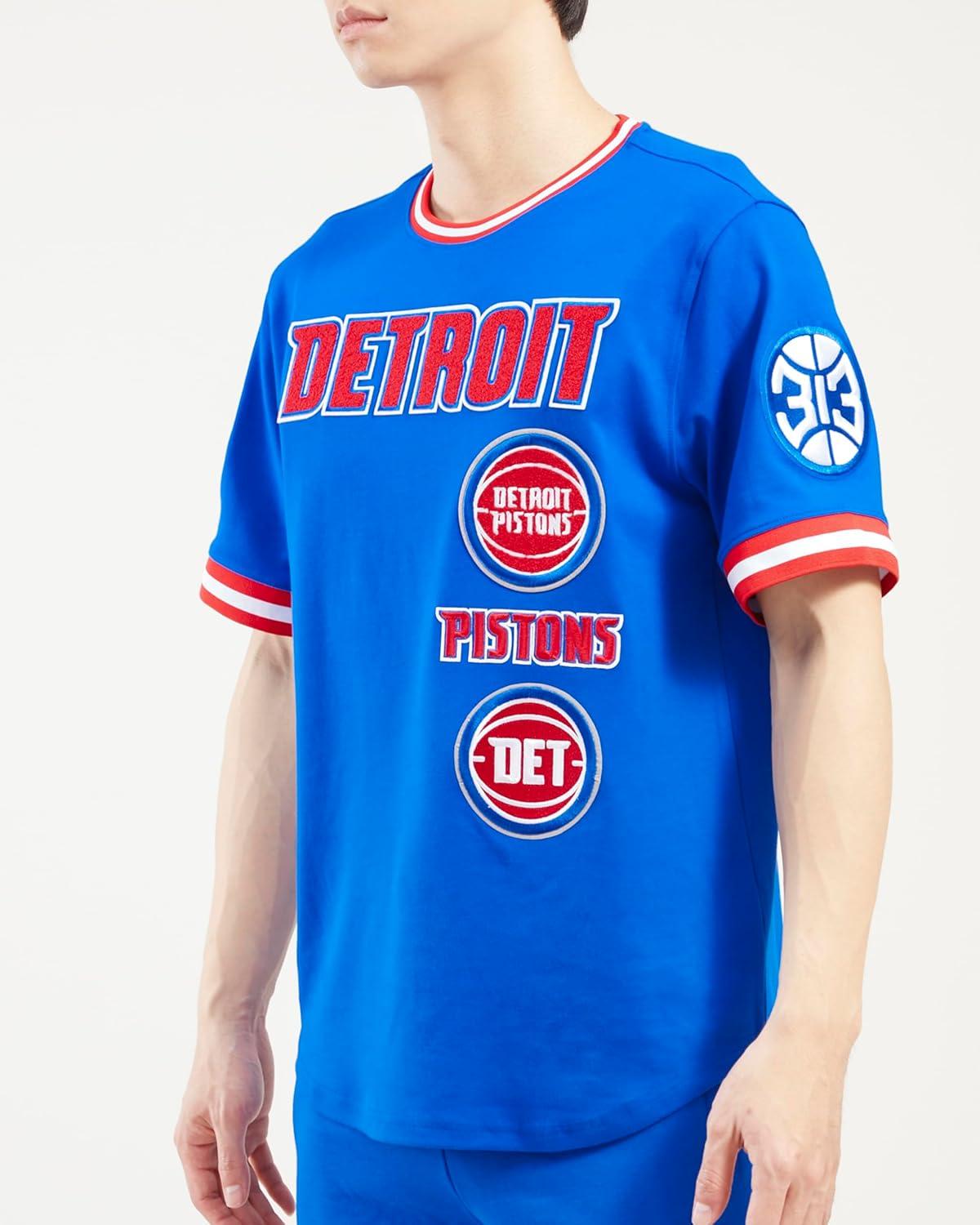 imagePro Standard NBA Mens Mens NBA Retro Classics Cotton Double Knit Short Sleeve TeeRoyal BlueRed