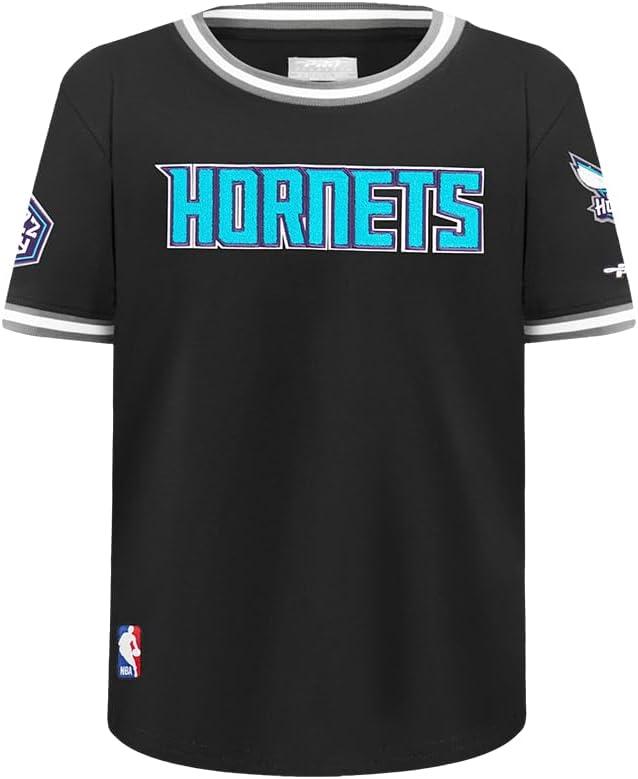 imageBig Boys NBA Classic Chenille Cotton Taping TeeBlackGray
