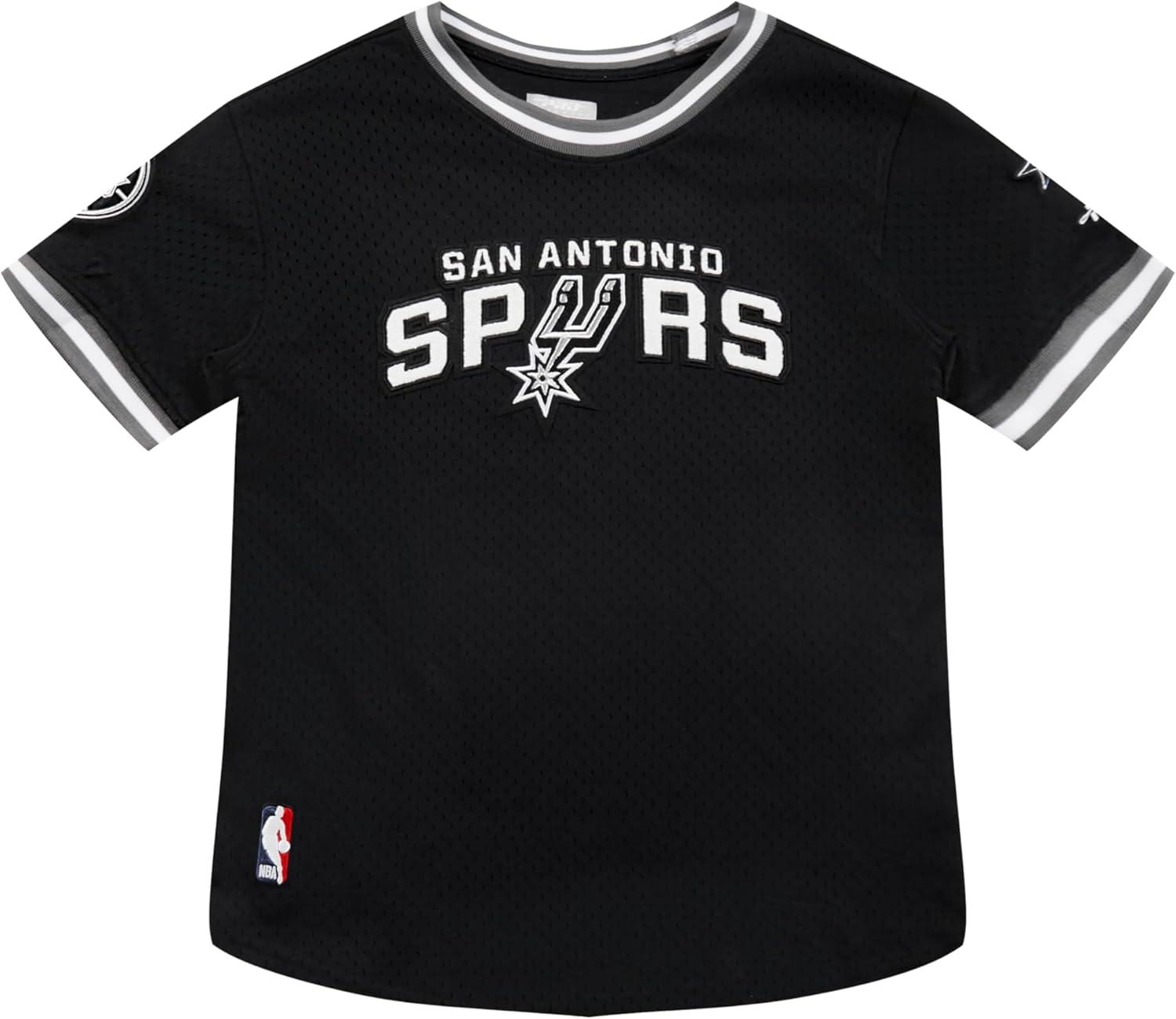 imageBig Boys NBA Classic Chenille Cotton Taping TeeBlackGray