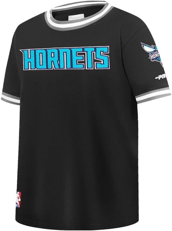 imageBig Boys NBA Classic Chenille Cotton Taping TeeBlackGray