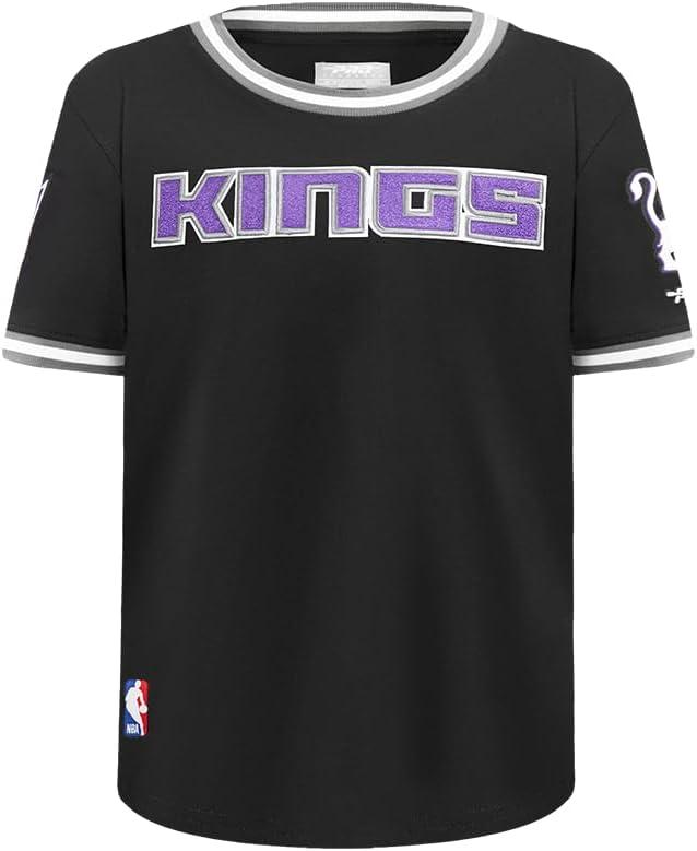 imageBig Boys NBA Classic Chenille Cotton Taping TeeBlackGray