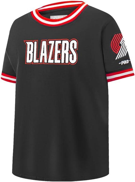 imageBig Boys NBA Classic Chenille Cotton Taping TeeBlackRed