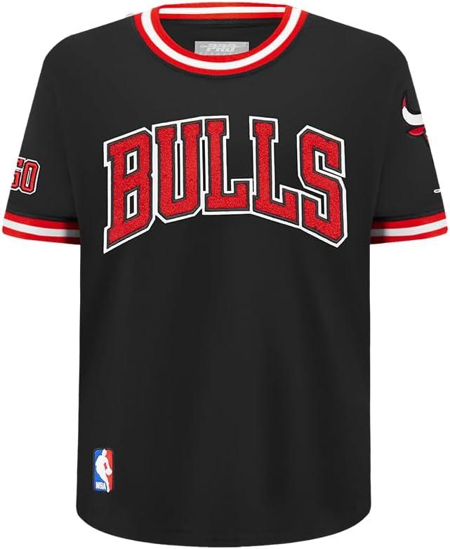 imageBig Boys NBA Classic Chenille Cotton Taping TeeBlackRed