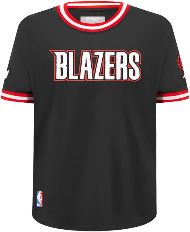 imageBig Boys NBA Classic Chenille Cotton Taping TeeBlackRed