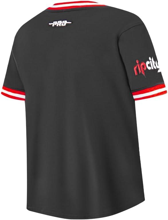 imageBig Boys NBA Classic Chenille Cotton Taping TeeBlackRed