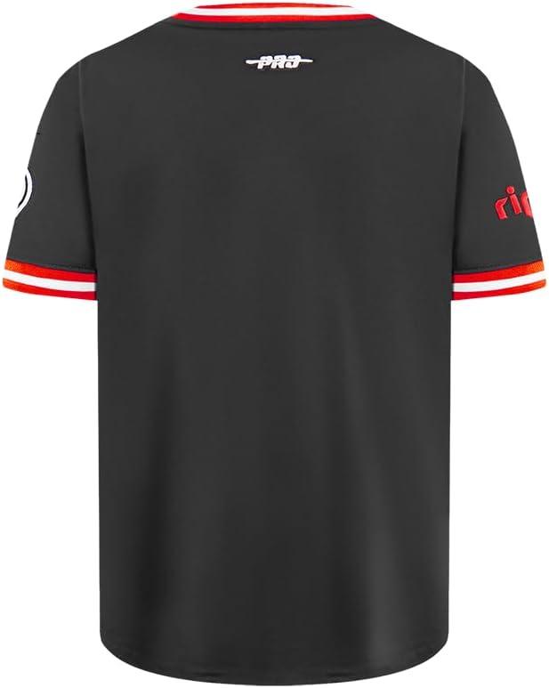 imageBig Boys NBA Classic Chenille Cotton Taping TeeBlackRed