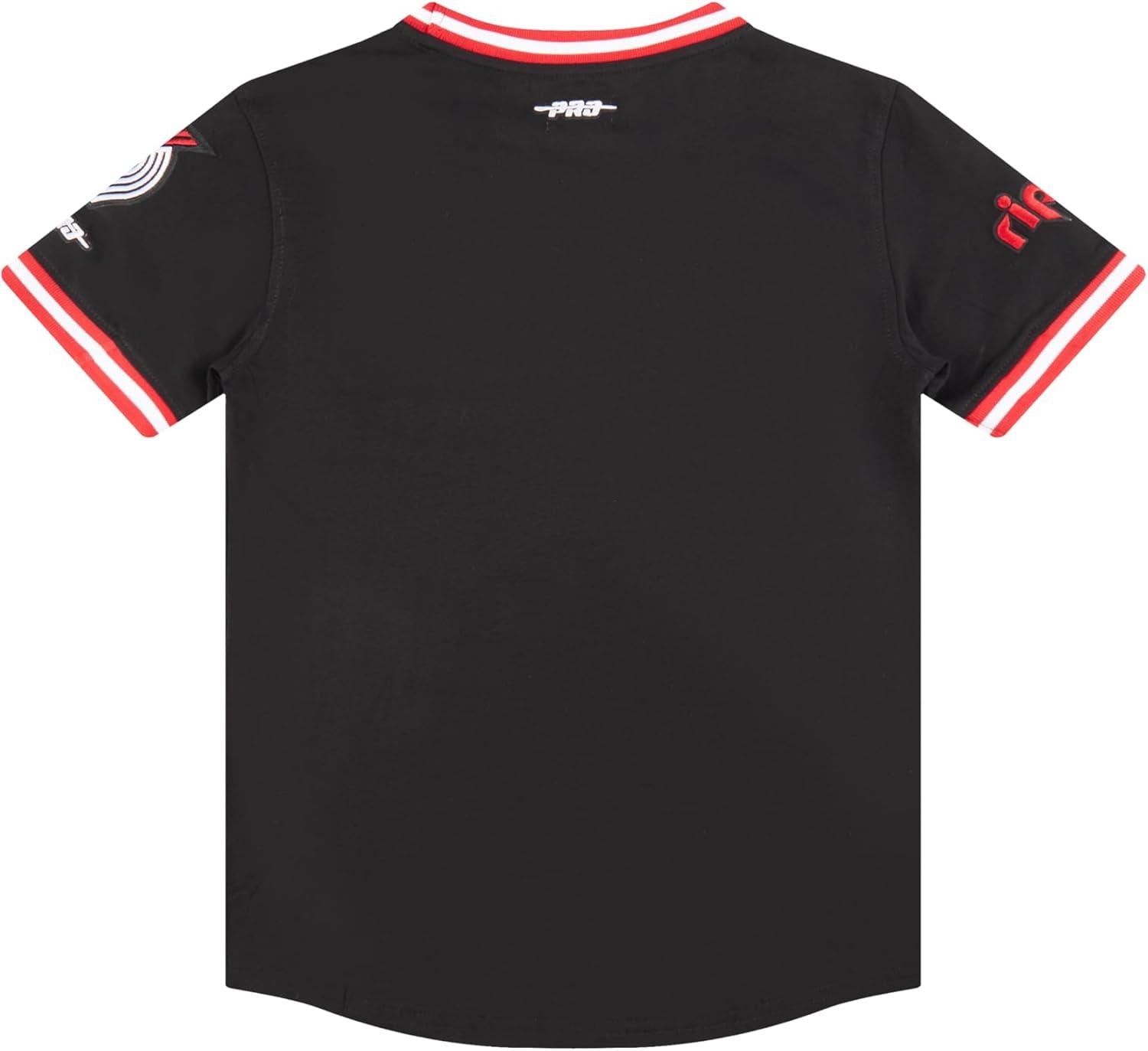 imageBig Boys NBA Classic Chenille Cotton Taping TeeBlackRed