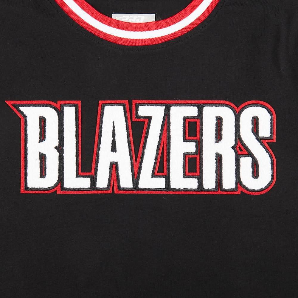 imageBig Boys NBA Classic Chenille Cotton Taping TeeBlackRed