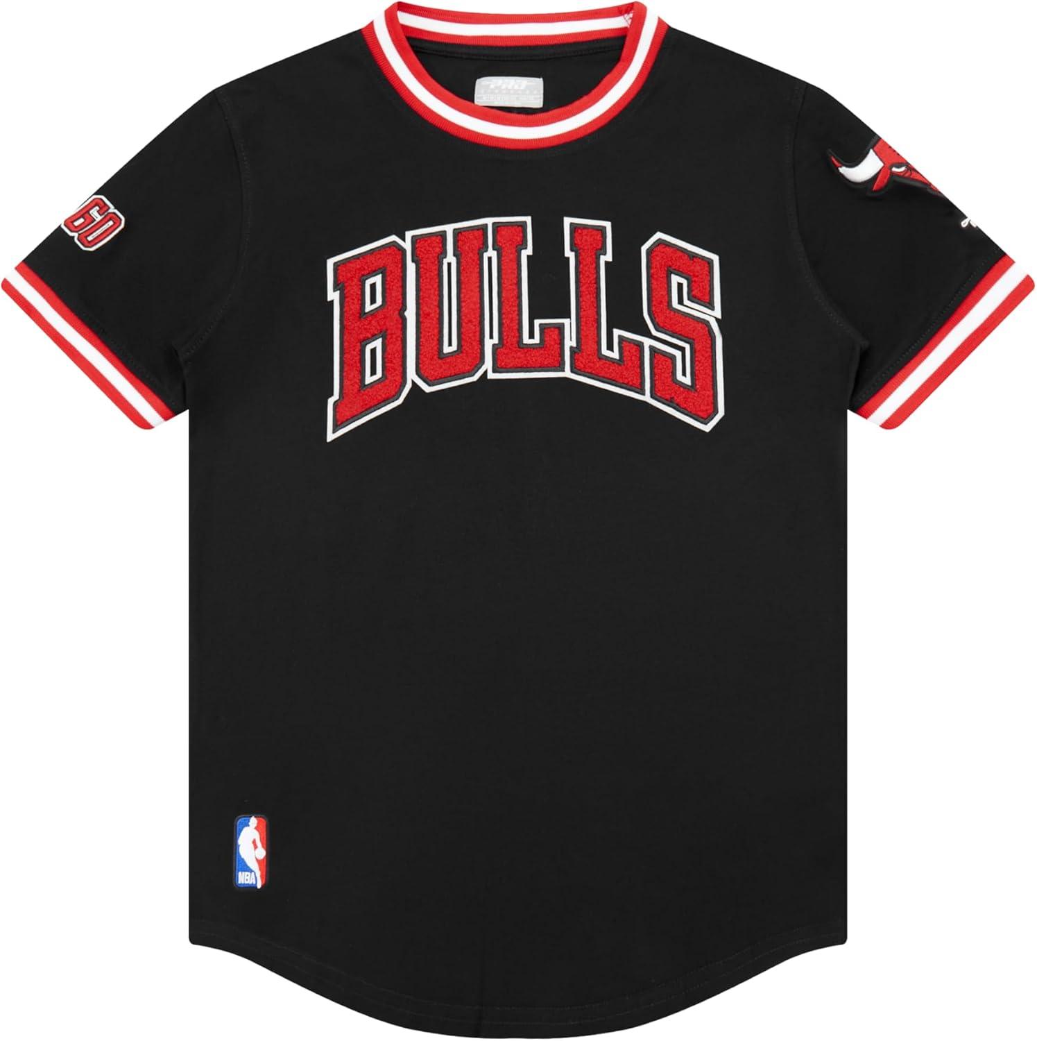 imageBig Boys NBA Classic Chenille Cotton Taping TeeBlackRed