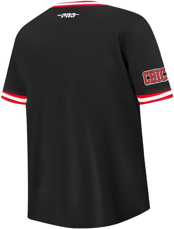 imageBig Boys NBA Classic Chenille Cotton Taping TeeBlackRed