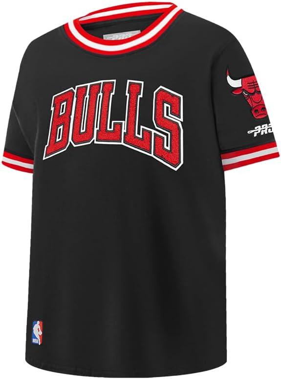 imageBig Boys NBA Classic Chenille Cotton Taping TeeBlackRed