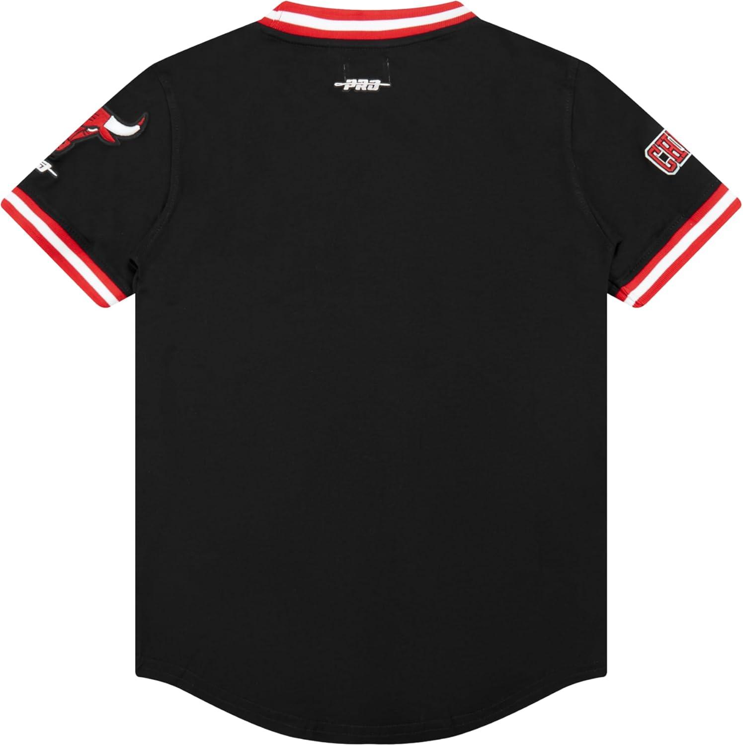 imageBig Boys NBA Classic Chenille Cotton Taping TeeBlackRed