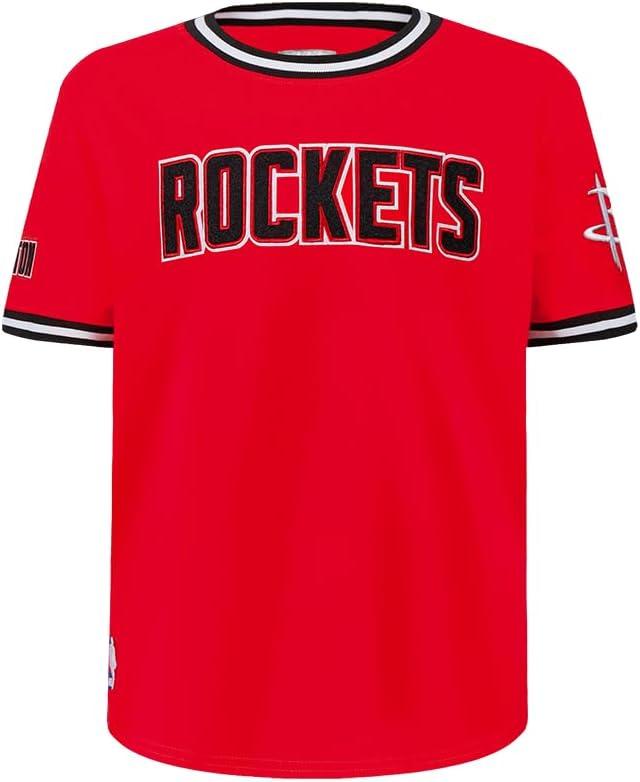 imageBig Boys NBA Classic Chenille Cotton Taping TeeRedBlack