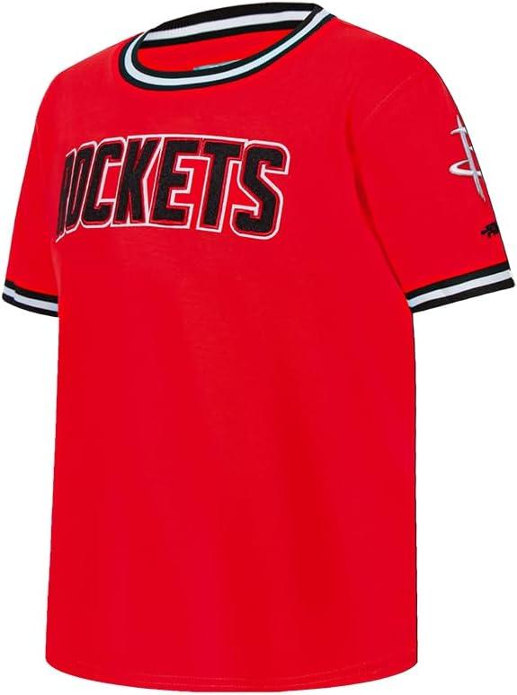 imageBig Boys NBA Classic Chenille Cotton Taping TeeRedBlack