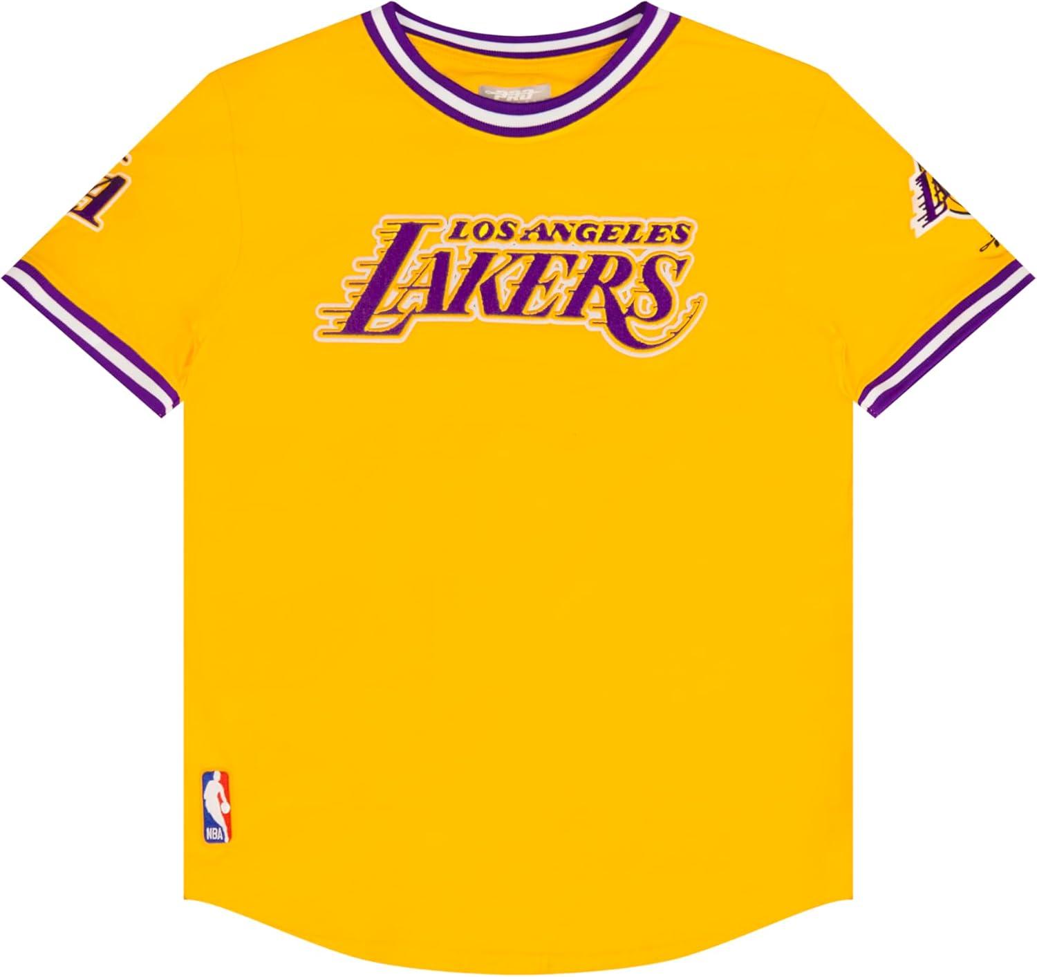 imageBig Boys NBA Classic Chenille Cotton Taping TeeYellowPurple
