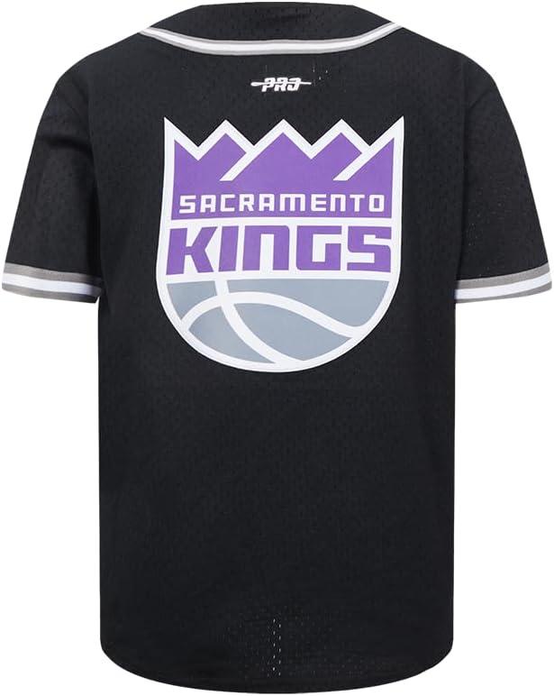 imageBig Boys NBA Mesh Button Down TopBlackGray