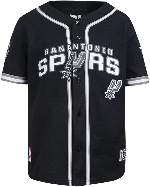 imageBig Boys NBA Mesh Button Down TopBlackGray