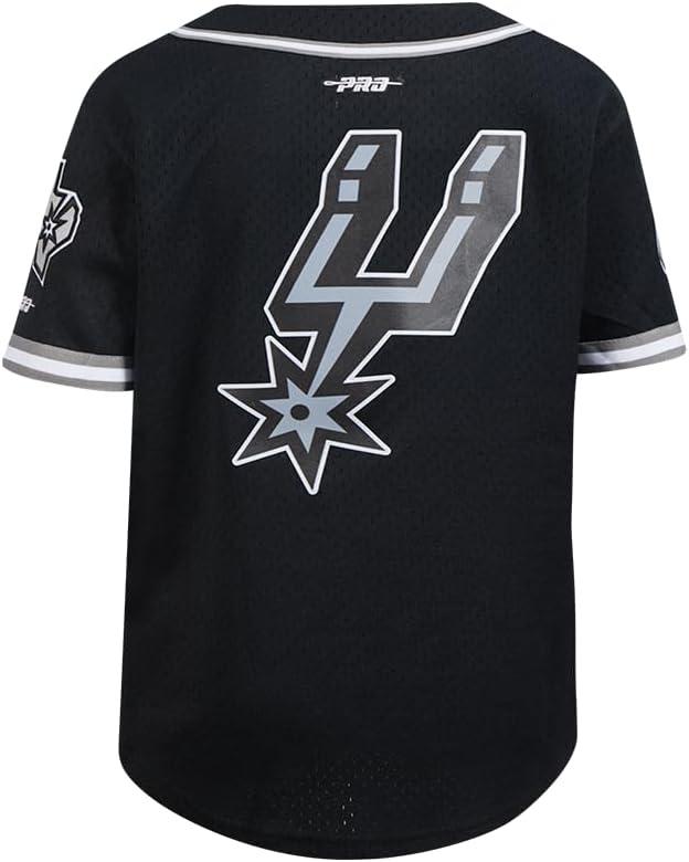 imageBig Boys NBA Mesh Button Down TopBlackGray
