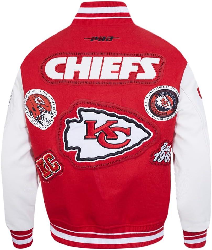 imageMens NFL DIY Pick Stitch Varsity JacketRed
