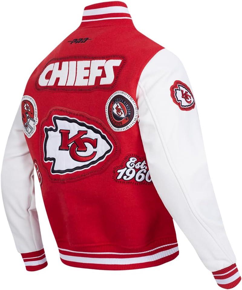 imageMens NFL DIY Pick Stitch Varsity JacketRed