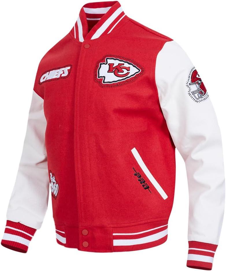 imageMens NFL DIY Pick Stitch Varsity JacketRed