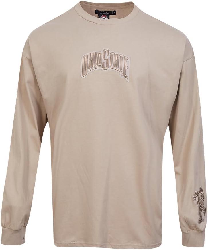 imagePRO STANDARD Mens College Wingspan Cotton Long Sleeve TeeTaupe