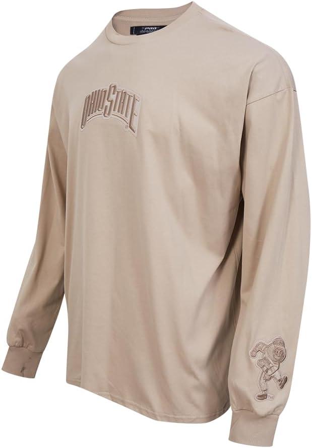 imagePRO STANDARD Mens College Wingspan Cotton Long Sleeve TeeTaupe
