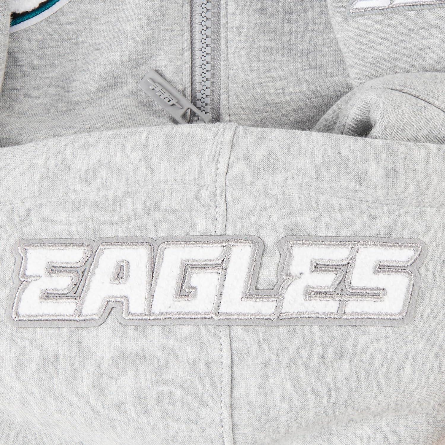 imagePro Standard Big Boys NFL Classic Chenille Full Zip HoodieHeather Grey