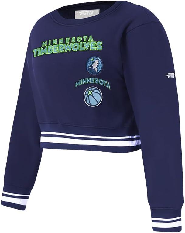 imagePro Standard Big Girls NBA Retro Classics Fleece Crewneck SweatshirtMidnight Navy