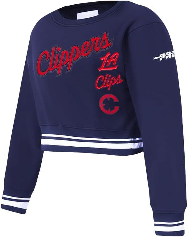 imagePro Standard Big Girls NBA Retro Classics Fleece Crewneck SweatshirtMidnight Navy