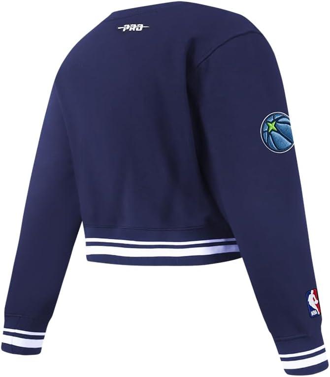 imagePro Standard Big Girls NBA Retro Classics Fleece Crewneck SweatshirtMidnight Navy