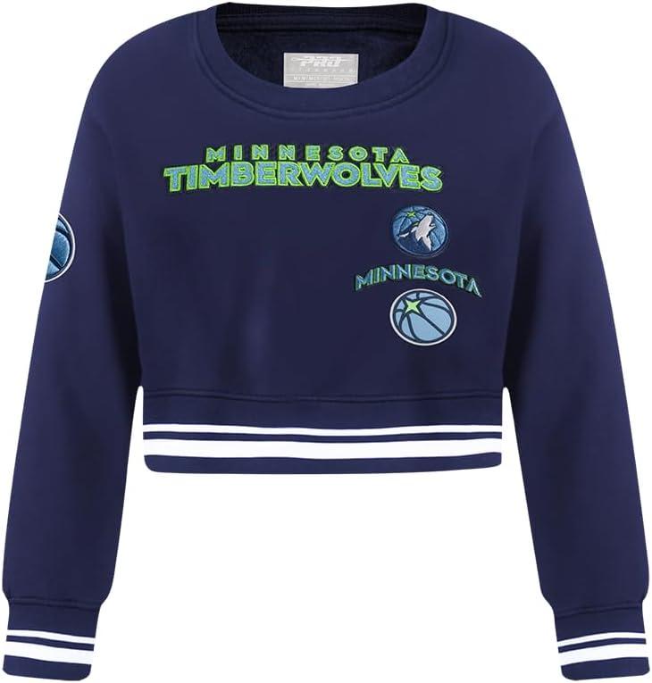 imagePro Standard Big Girls NBA Retro Classics Fleece Crewneck SweatshirtMidnight Navy
