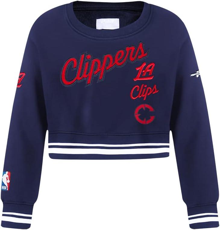 imagePro Standard Big Girls NBA Retro Classics Fleece Crewneck SweatshirtMidnight Navy
